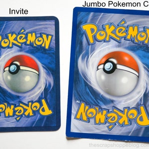 Pokémon Custom PRINTABLE Birthday Invitation with PHOTO image 3