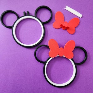 3D Printed Mouse Ears Embroidery Hoops image 4