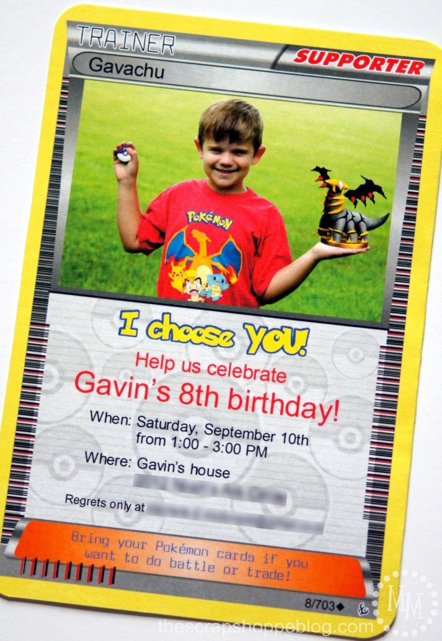 Pokémon Custom PRINTABLE Birthday Invitation With PHOTO - Etsy