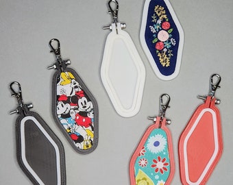 3D Printed Motel Keychain Embroidery Hoop Bag Charm