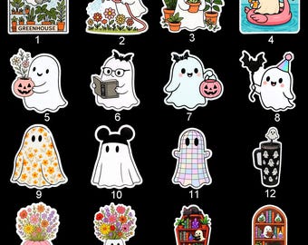 Ghosts with Hobbies Stickers