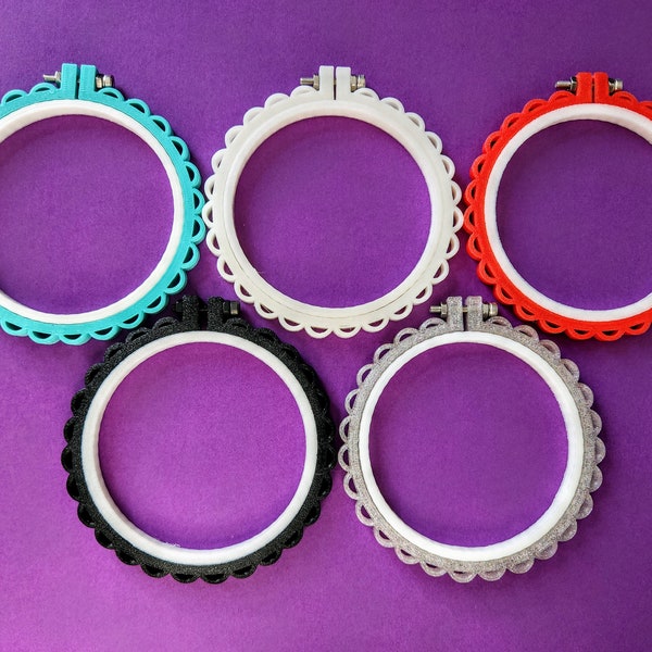 3D Printed Scallop Embroidery Hoops