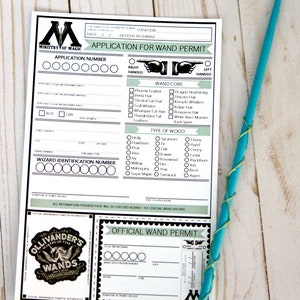 Wizard Inspired PRINTABLE Wand Permits image 2