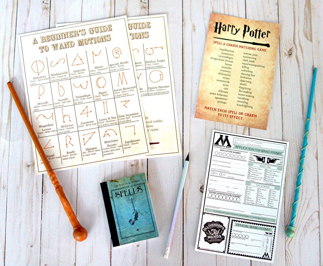 Wizard Inspired PRINTABLE Wand Permits - Etsy UK