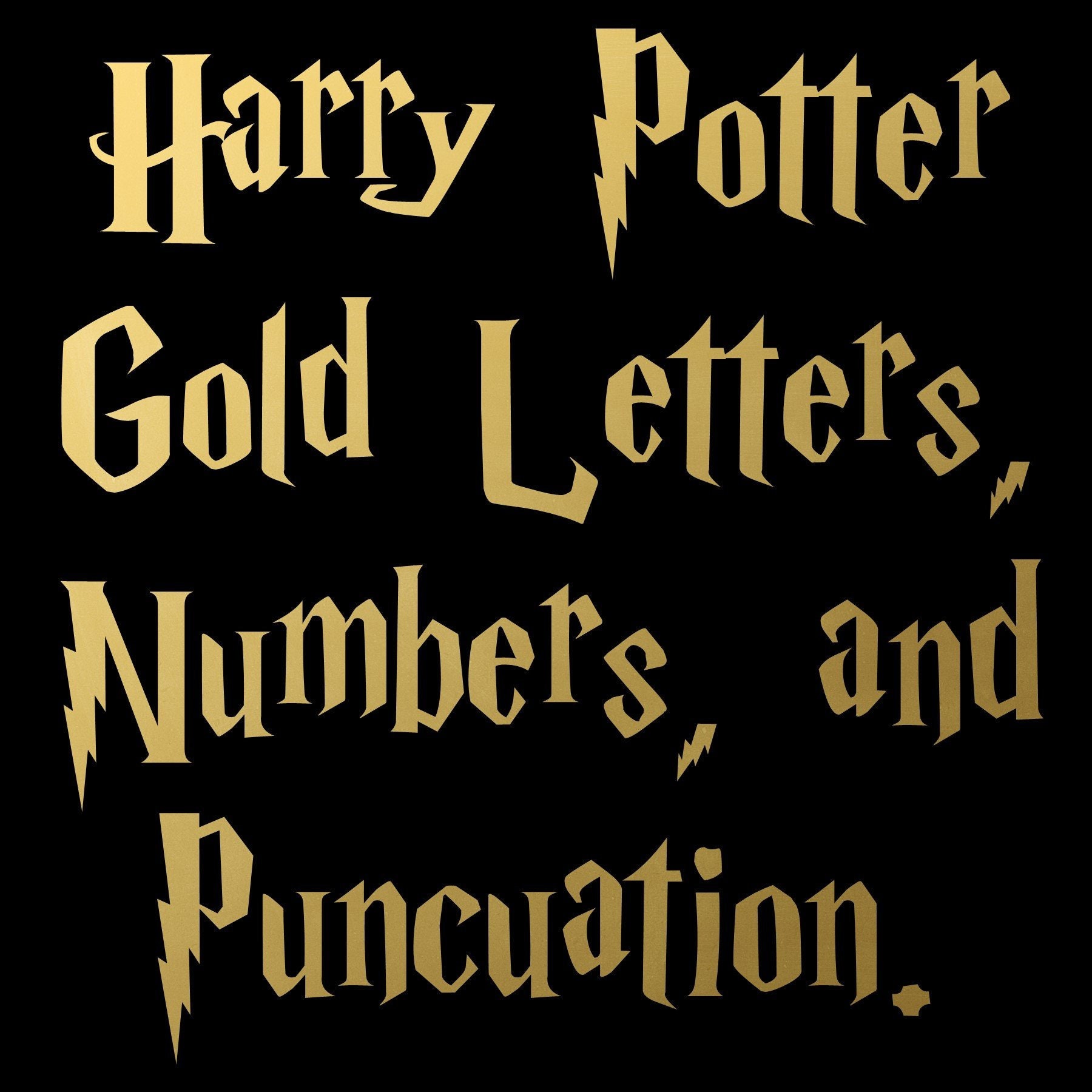 Harry Potter Inspired Gold PRINTABLE Letters | Etsy