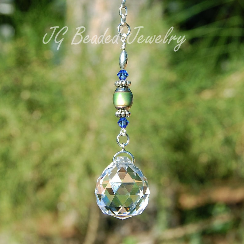 Color Changing Mood Bead Swarovski Crystal Car Charm Window Etsy