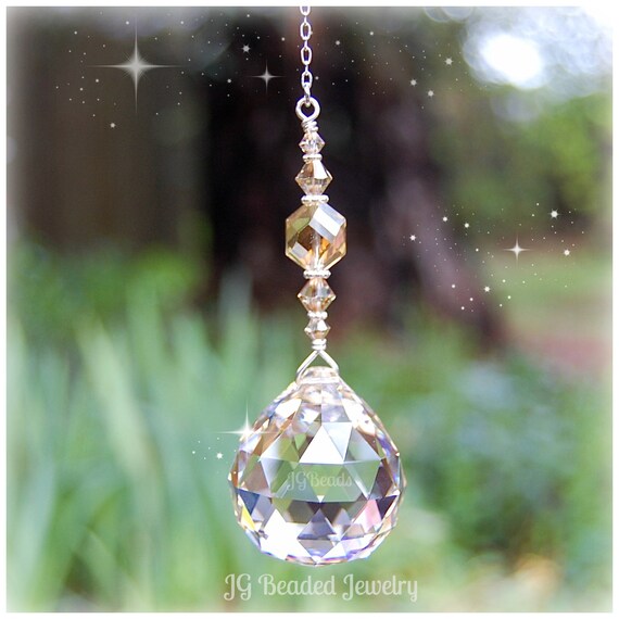 9 Color Choices! Rear View Mirror Car Charm Window Prism Decoration Turtle Crystal Suncatcher