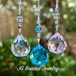 Beaded Fan Pull Crystal Ornament, Decorative Ceiling Light Prism Pull Chain Attachment, Home Decor