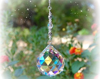 Large Rainbow Crystal Suncatcher Window Decoration