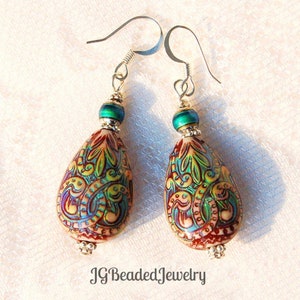 Mood Earrings, Color Changing Beaded Mood Jewelry, Unique Colorful Earrings image 2