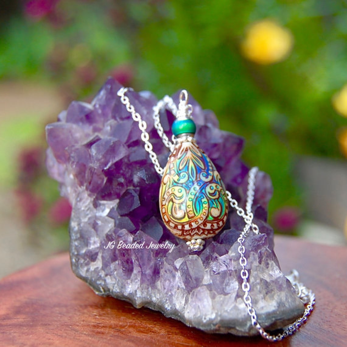 Color Changing Mood Necklace Mood Bead Pendant Etsy