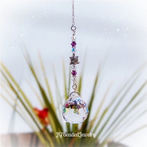 9 Color Choices! Rear View Mirror Car Charm Window Prism Decoration Turtle Crystal Suncatcher