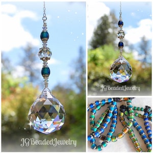 Color Changing Mood Bead Crystal Suncatcher, Rearview Mirror, Window Prism