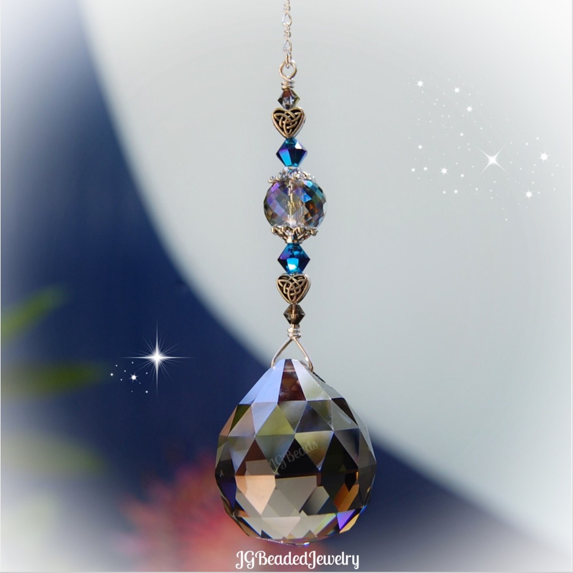Diamond Swarovski Crystal Prism Suncatcher - JGBeads