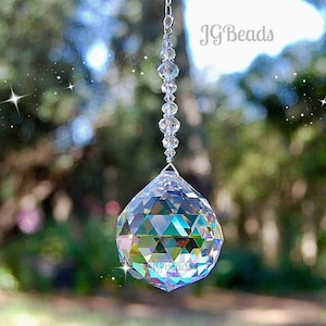 Large Prism Window Crystal Suncatcher, Hanging Rainbow Maker, Home Decor