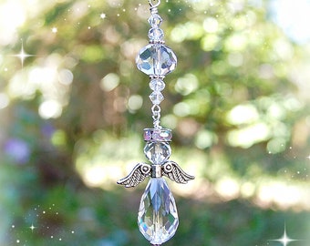 Guardian Angel Rearview Mirror Car Charm, Window Decoration, Ornament, In Memory, Remembrance of a Loved One, New Driver