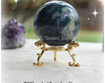Crystal Ball Display Stand, See DESCRIPTION For Size Silver or Golden Decorative Egg Stand, Reversible Globe Holder, Orb Tripod ~ STAND ONLY