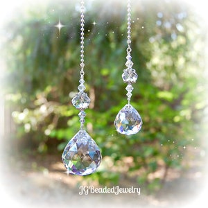Prism Crystal Ceiling Fan Light Chain Pull Ornament Set, Lighting, Home Decor