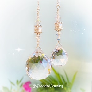 Crystal Prism Light Fan Pull Set With White Pearls