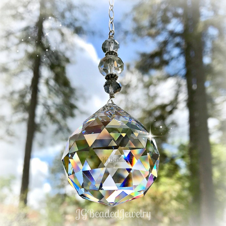 Large Prism Suncatcher Rainbow Maker Window Prism Crystal Ball Etsy