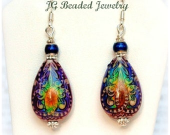 Mood Earrings, Color Changing Beaded Mood Jewelry, Unique Colorful Earrings