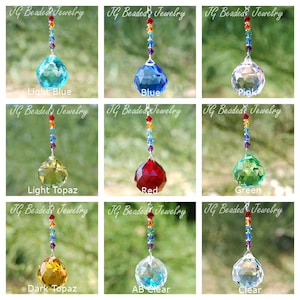 Rainbow Crystal Suncatcher, Rearview Car Charm, Fan Pull, Light Pull, Window Decoration, Pick Your Prism Color, Swarovski Rainbow Crystal