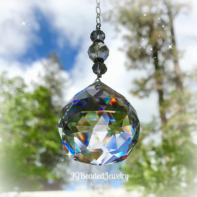 Large Prism Suncatcher Rainbow Maker Window Prism Crystal Ball Etsy