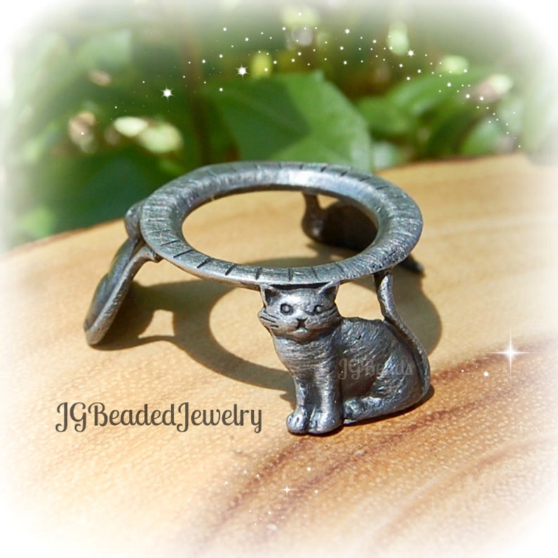 Cat Crystal Ball Holder Display Stand Read DESCRIPTION for Etsy