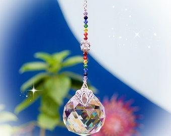 Angel Wing Rainbow Crystal Suncatcher, In Loving Memory, Large Window Prism