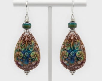 Farbwechsel Stimmung Ohrringe, Perlen baumeln Schmuck