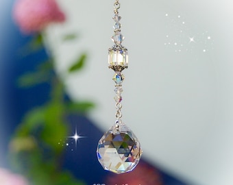 Crystal Suncatcher Prism, Rearview Mirror Car Charm, Window Decoration