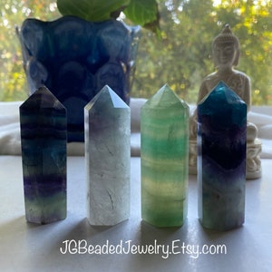 Fluorite Crystal Point, Choose EXACT Crystal - BEAUTIFUL!