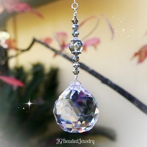 Large Window Crystal Suncatcher, Hanging Crystal Rainbow Maker, Home Decor, 40mm Prism
