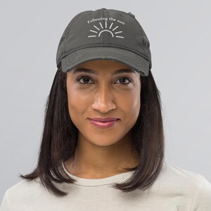 Distressed Dad Hat: Embroidered Sun Lover Cap