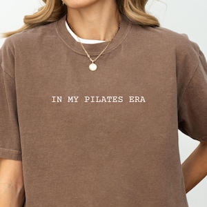 Pilates Era Comfort Colors Tee: Minimalist Gym Top