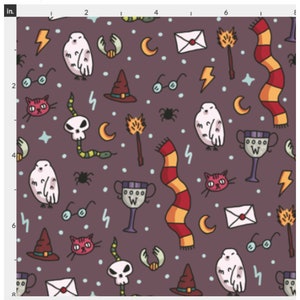 Sketchy Wizards fabric- Cotton Poplin- Pop Art- custom print