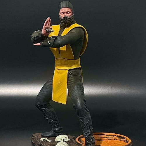 Handmade Scorpion Figure - Mortal Kombat 1995 Movie Collectible