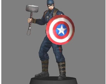 Figurine Captain America faite main