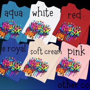 Roblox Fox Shirt, Roblox Gaming T-shirt, Video Game Shirt, Red Fox Roblox Tee, Gamer Gift, Gift for Gamers, Roblox Birthday, Roblox Gift image 3