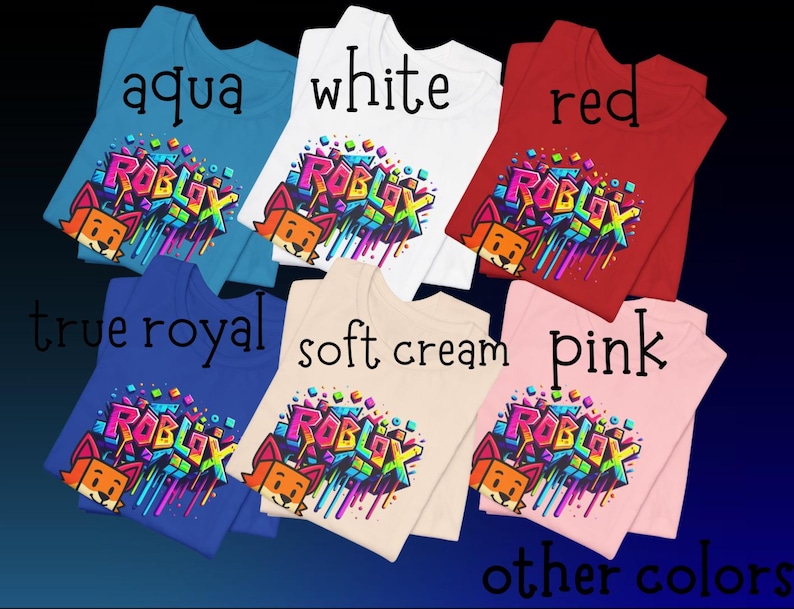 Roblox Fox Shirt, Roblox Gaming T-shirt, Video Game Shirt, Red Fox Roblox Tee, Gamer Gift, Gift for Gamers, Roblox Birthday, Roblox Gift image 3