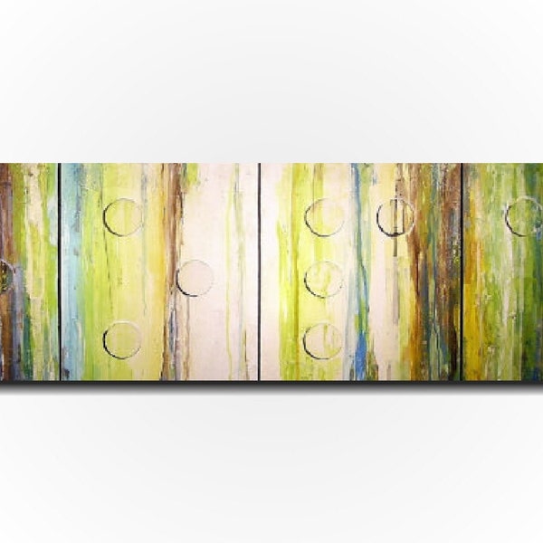 Painting home decor Large original wall art Sale oil industrial gift abstract paintings by jmjartstudio  20 x 64 textured braille artwork