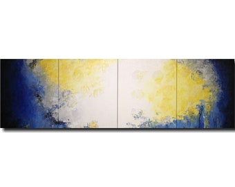 Original art Large blue abstract Painting  Braille art home decor Large wall art industrial art Braille painting  jmjartstudio