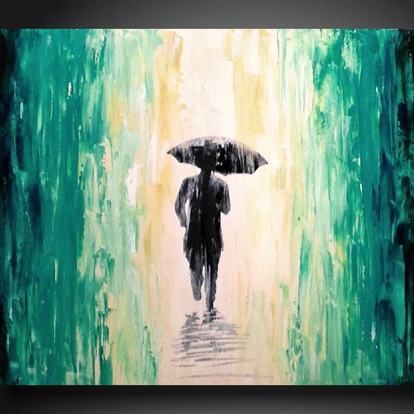 Art original Abstract painting  JMJARTSTUDIO Original Painting 18 X 24 Inches-------Straight Ahead --------Textured