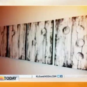 Original art, Large abstract orange painting by JMJartstudio, Industrial art, 48 inch painting image 7