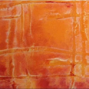 Original art, Large abstract orange painting by JMJartstudio, Industrial art, 48 inch painting image 4