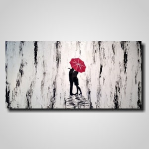 Original art, large abstract, black and white painting, industrial decor, by JmJartstudio