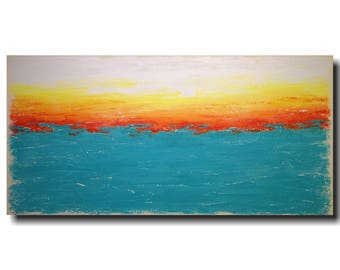 Large abstract painting JMJartstudio 20 x 48