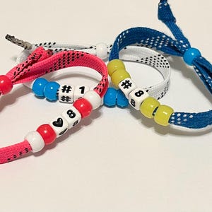 Customized Hockey Lace Bracelet