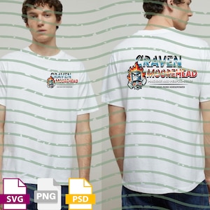 May include: White t-shirt with the "Craven Moorehead" logo on the front and back. The logo features a stylized engine with flames and the text "Machine and Performance - More Head More Horsepower".