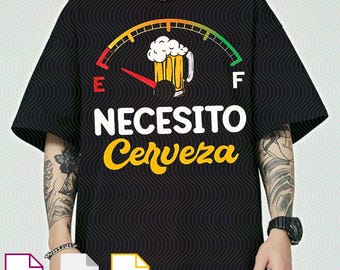 Necesito Cerveza Beer Png Svg, I Need Beer Funny Quote, Beer Lover Gift, Drinking Humor, Fiesta Party Design, Funny Beer Saying